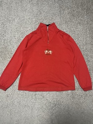 Bogner vintage embroidered 1/4 zip sweatshirt size 42