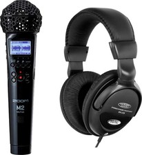 Zoom MicTrak M2 Mic Trak Audiorecorder Mikrofon Recording Podcast Kopfhörer Set