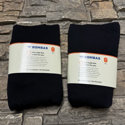 Bombas NEW T Shirt Mens Medium Large LOT OF TWO (2) Crew Neck Black Bee Better