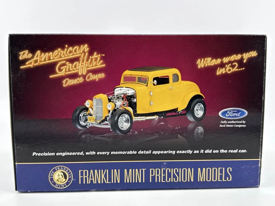 Franklin Mint American Graffiti 1932 Ford Deuce Coupe 1:24 Diecast gelb