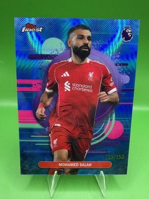 MOHAMED SALAH 2025-26 TOPPS FINEST #156 UNCOMMON BLUE REFRACTOR /150