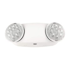 Medinah Power Led Emergency Light 2 Round Lamps 90 Min Backup Damp Rated White