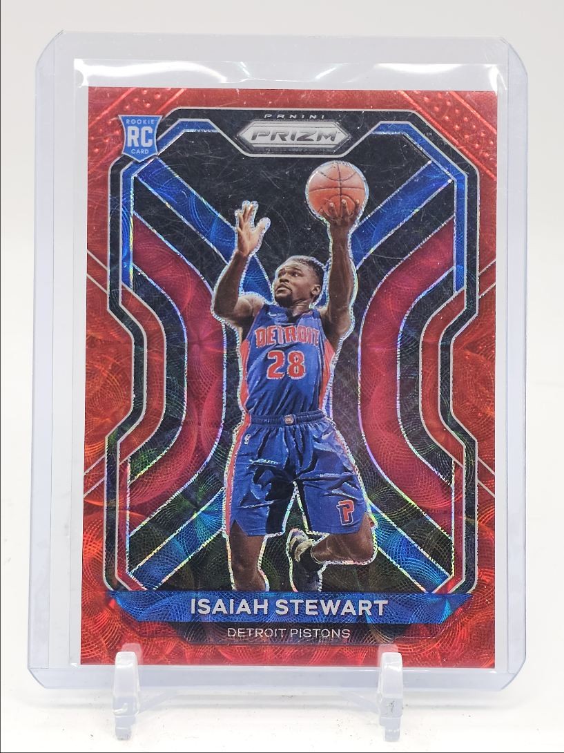 ISAIAH STEWART 2020-21 PANINI PRIZM ROOKIE RED CHOICE PISTONS A RC /88 Q5498