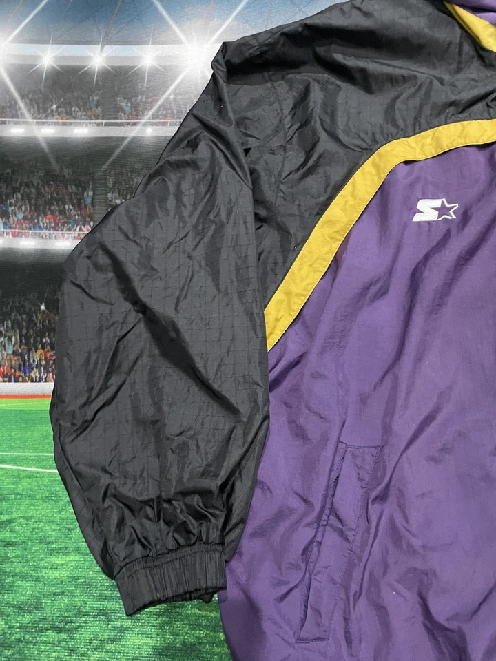 Vintage 90s Baltimore Ravens Starter Pro Line Windbreaker Jacket Sz 2XL - Image 4 of 4