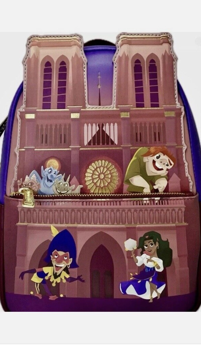 hunchback of notre dame mini backpack Loungefly Disney Esmeralda and Djali Scene Min Circle Of Hope Boutique 1996 Hunchback of Notre Dame