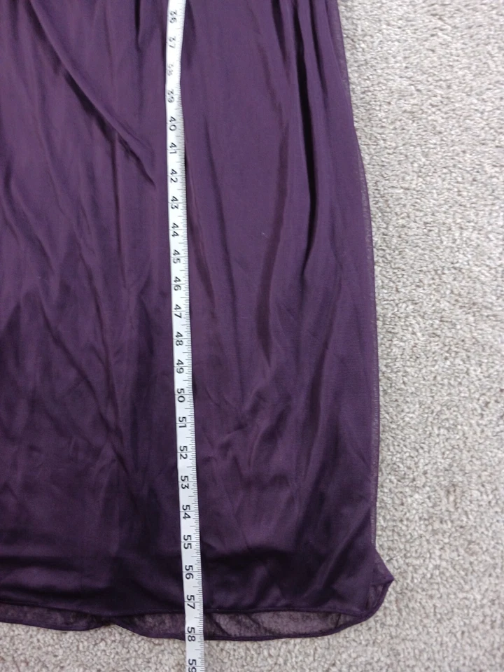 Vestido Scarlett para mujer 12 púrpura maxi sin mangas poliéster encaje ribete Foto 4 de 4