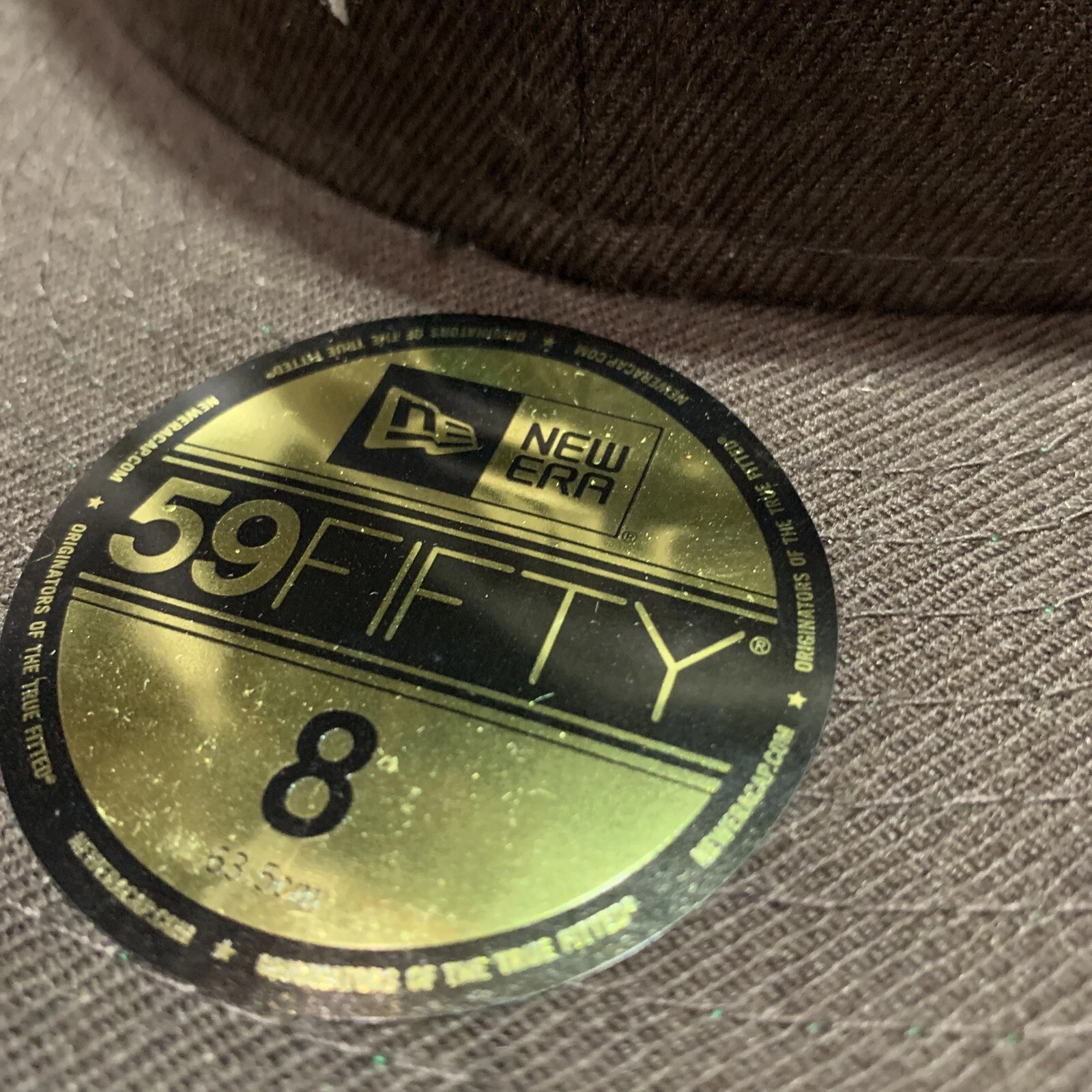 New Era x Fear of God Essential 59FIFTY marrone aderente taglia 8 nuovissimo