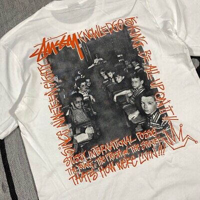 ★関税込★Stussy★Stussy Classroom T-Shirt★White Stussy Classroom Tee White BNWT Size Medium | eBay