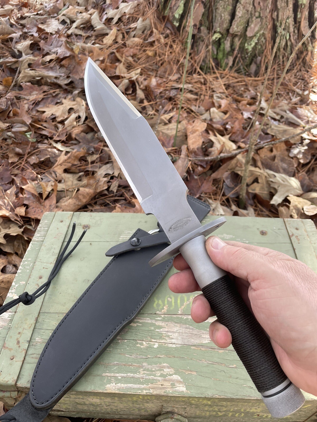 Wall Knives, MCS bowie With Custom Black Ring Sheath eBay