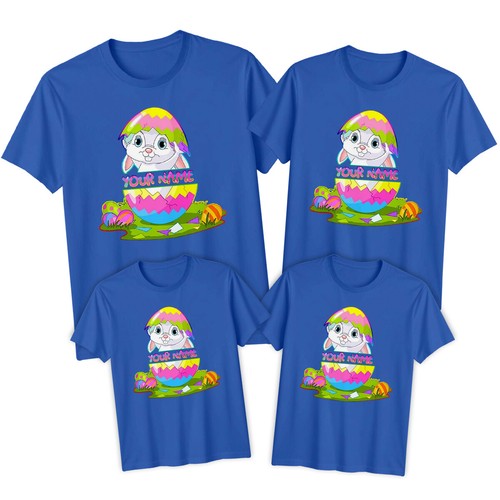 Personalised Family Bunny Happy Easter T-Shirts Tee Holiday Matching Outfit #ED - Picture 19 of 24