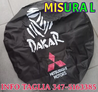 Housse de roue d'escorte 4x4 dessin dakar logo mitsubishi pajero 4x4 - Photo 1/4