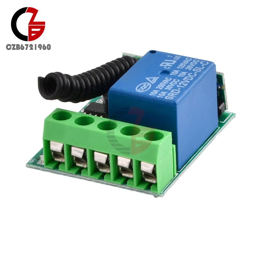 433Mhz Univerz&aacute;lis Vezet&eacute;k N&eacute;lk&uuml;li T&aacute;vkapcsol&oacute; Dc12V 10A 1Ch Rf Rel&eacute; &Eacute;s