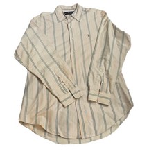 Ralph Lauren Men's 15.5-33 Multi-Color Striped Long Sleeve Logo Dress Shirt