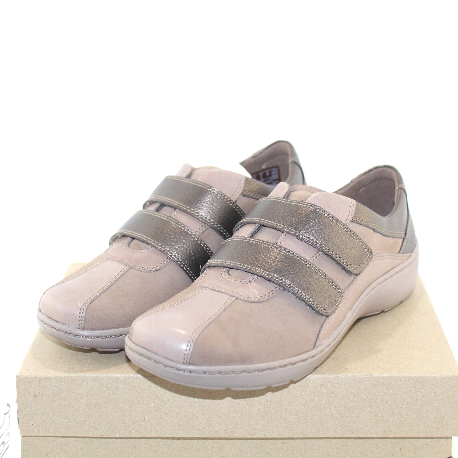 Scarpe comode Clarks donna Cora Azalia pelle talpa bronzo misura 6 larghe NUOVE