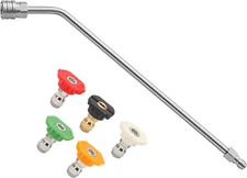 Pressure Washer Extension Wand, 45 Degree Curved Angled Attachment Lance for Und