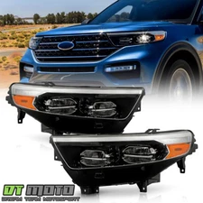 2020 2021 2022 Ford Explorer w/ Single LED Tube Full LED Headlights Headlamps