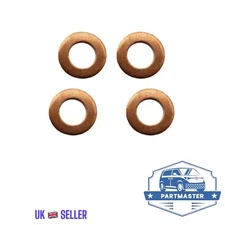 4X INJECTOR WASHER SEAL FOR FORD TRANSIT PEUGEOT BOXER FIAT DUCATO 2.2 1378433