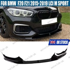 FOR 2015-2019 BMW 1 SERIES F20 F21 LCI FRONT SPLITTER LIP M PERFORMANCE BLACK UK