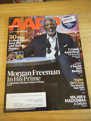 AARP Magazine Morgan Freeman Cover February/March 2017