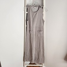 Zara girls size 11-12 tan white sleeveless pocket romper