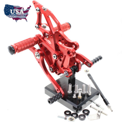 Red For Yamaha YZF R25 R3 MT-25 2015-2016 CNC Adjust Footpegs Rearsets Footrest
