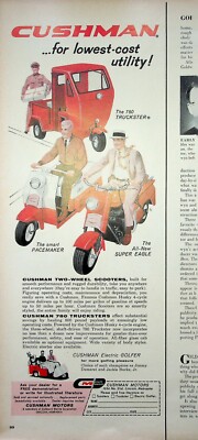 Original 1959 Vintage print AD: Cushman for lowest cost #Collective series
