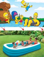 Inflatable Kiddie Pool 120 X 72 X 22'' Summer Deluxe Rectangular Family Pool Inflatable Kiddie Pool 120 X 72 X 22'' Summer Deluxe Rectangular Family Pool