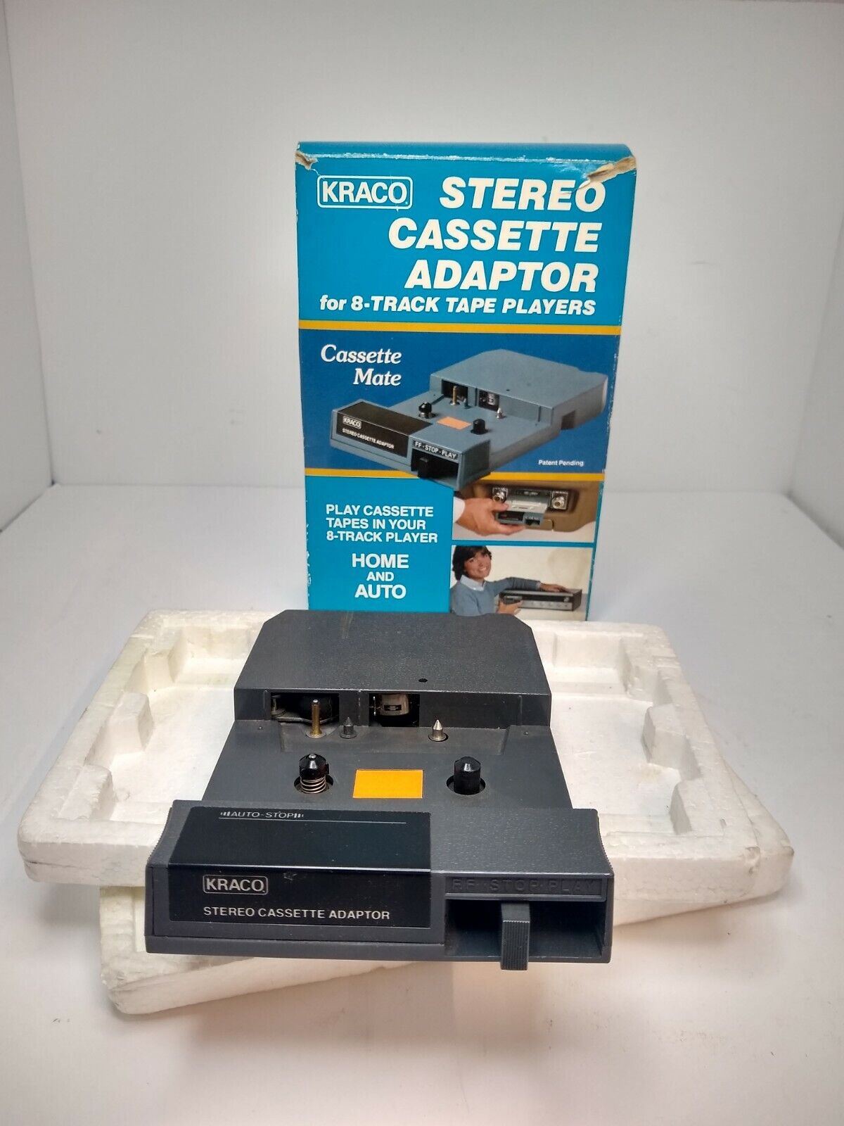Vintage Kraco Stereo Cassette Adaptor For 8-Track Tape Players M