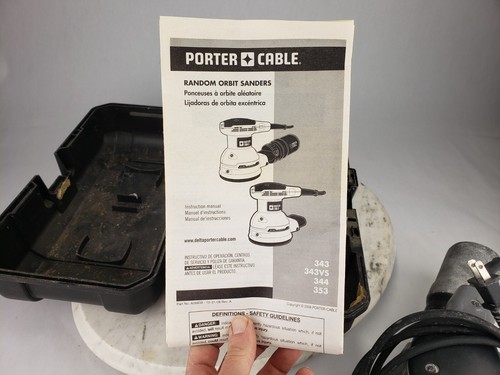 Porter Cable Random Orbit Sander 5-inch Disc 343 Case 8 Hole Sanding Tool Filter - Picture 17 of 17