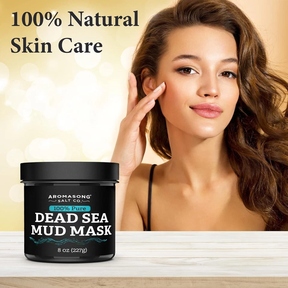 Aromasong 100% Pure Dead Sea Mud Mask for Face - Cleansing Natural Skin Care for - Image 2 of 4
