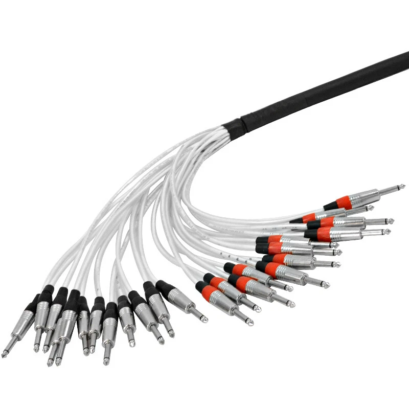 Seismic Audio - 12 Channel  7 Foot 12 1/4" TRS to 24 TS Insert Snake Cable - Image 2 of 4