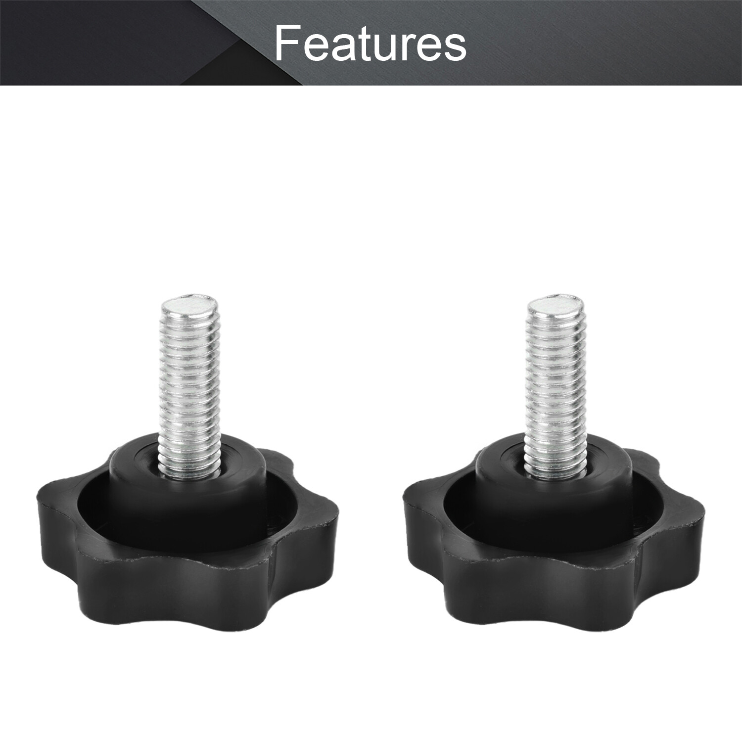 1/2Pcs M8/10 Rosette Thumb Screws Knob Bolt Star Knob Thumbscrew