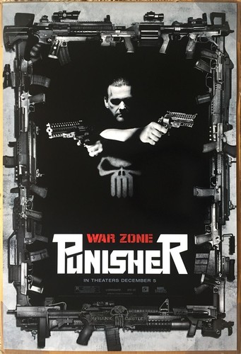 PUNISHER WAR ZONE MOVIE POSTER 2 Sided ORIGINAL Version B 27x40 VF RAY STEVENSON