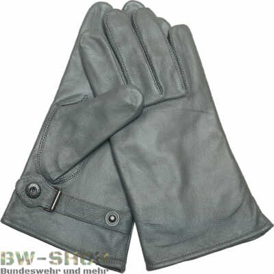 BUNDESWEHR LEDERHANDSCHUHE GRAU BW HANDSCHUHE GEFÜTTERT WINTER LEDER S-3XL