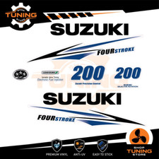 Kit Adesivi Motore Marino Fuoribordo Suzuki 200 cv - versione Four Stroke