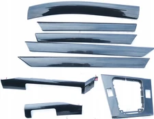 BMW 3 E46 Piano Black Interior Trim Kit Center Console Moldings Panel Covers Set