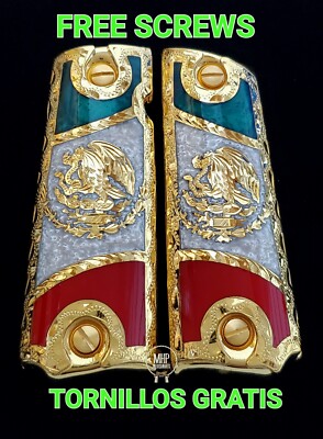 Cachas Bandera mexicana Eagle flag 1911 full Size Premium grips
