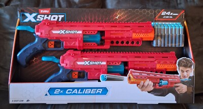 ZURU XShot 2x Caliber Toy Dart Gun Double The Summertime Fun! Ages 8+