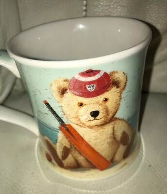 DUNOON NURSERY BEARS STONEWARE CUP MUG SPORTS MADE IN SCOTLAND MARTIN WISCOMBE