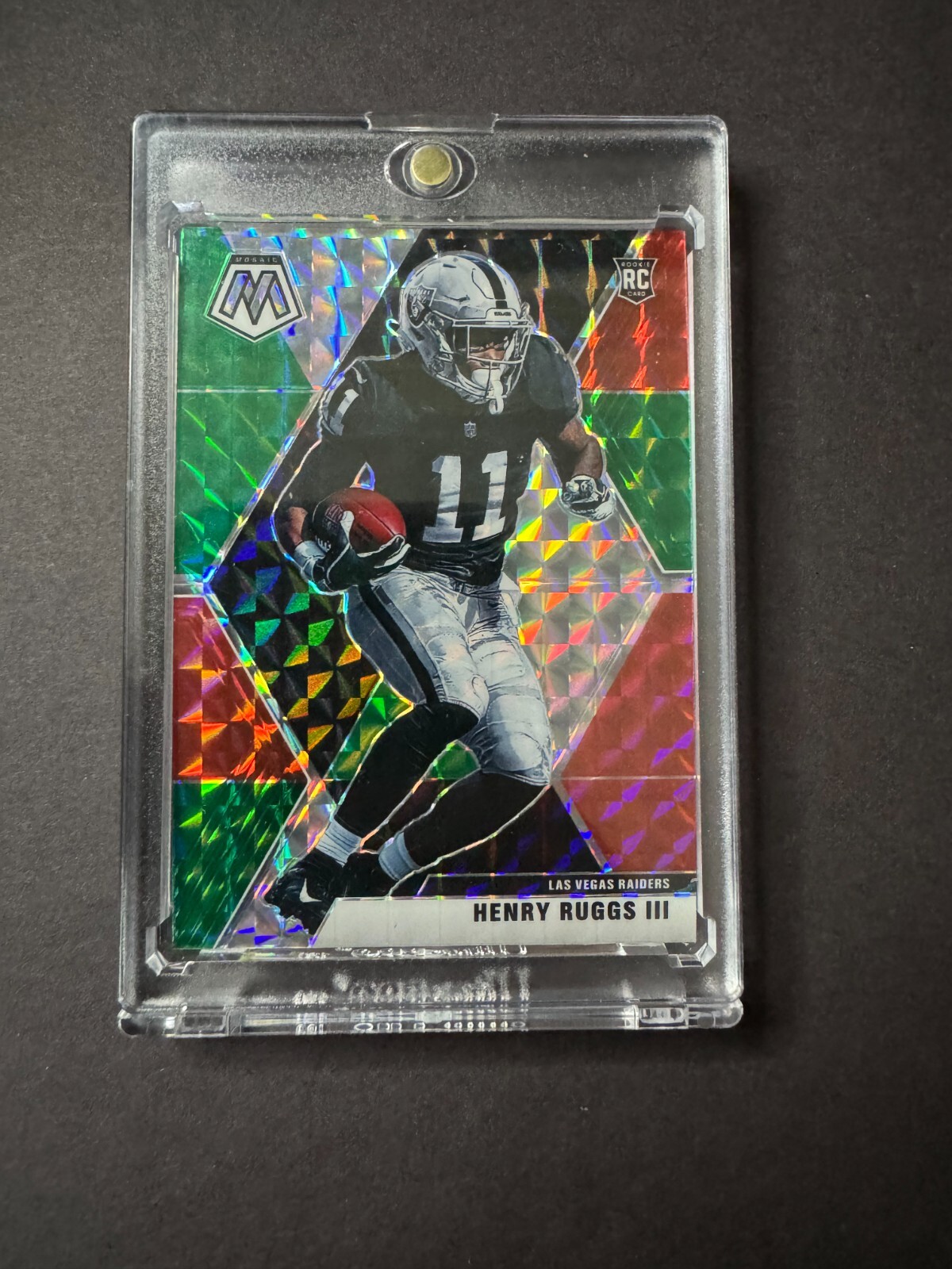 2020 Mosaic Henry Ruggs III #205 Red Green Choice Rookie RC Las Vegas Raiders