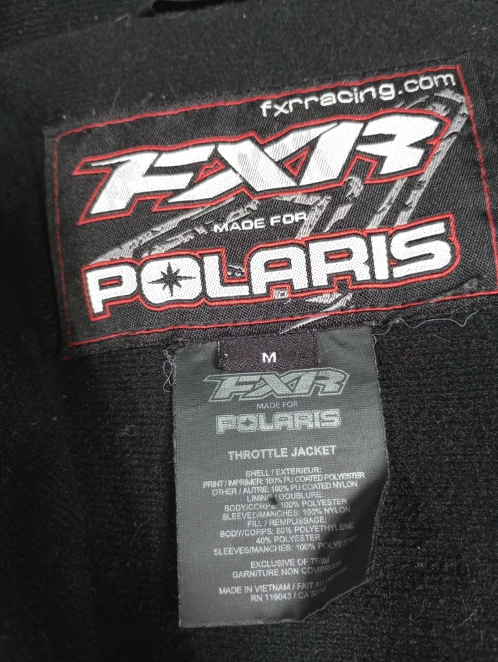 Chaqueta de moto de nieve Polaris Racing talla niños jóvenes mediana FXR chaqueta de acelerador  Foto 4 de 4