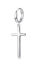 George Michael Faith Earring Silver Cucifix Cross Wham Costume Pierced Ear Ring