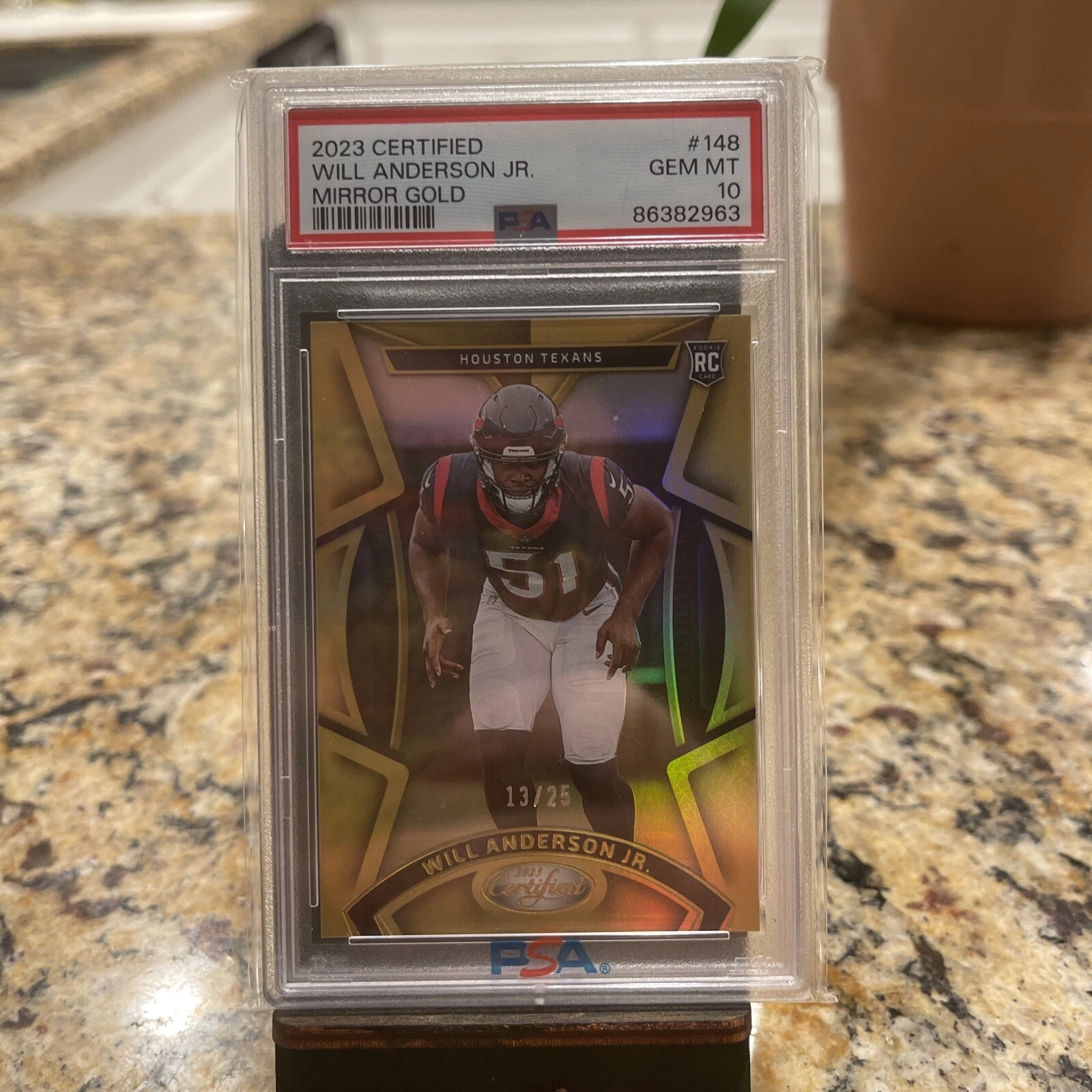 Will Anderson Panini Certified #148 Gold Mirror