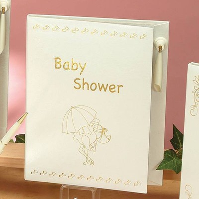 Baby Shower Guest Book Libro De Firmas Signature Gift W Pen