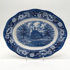 Staffordshire Ironstone Liberty Blue Platter 12" Governor’s House Williamsburg