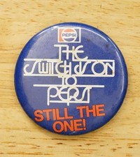 Vintage Pinback Button The Switch Is On To Pepsi Cola Soda Pop Advertising