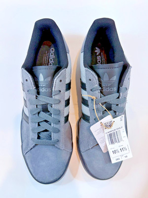 Adidas Campus Vulc Gray Black Mens 10.5 Womens 11.5 Sneakers NIB JQ6359
