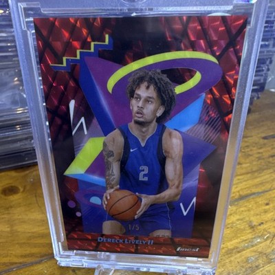 Topps Finest Dereck Lively II Rookie Red & Black Geometric Refractor 1/5