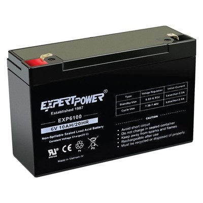 USED 6V 10AH Rechargeable VRLA AGM Battery F1 Terminal for NP10-6, KMG-10-6