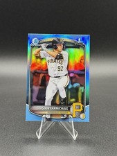 2025 Bowman Chrome Draft Easton Carmichael 1st Bowman Sky Blue Refractor #BDC-50